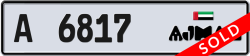 Plate number Ajman 6817 code A For sale