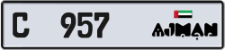 Plate number Ajman 957 code C For sale
