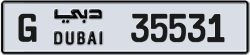 Plate number Dubai 35531 code G For sale