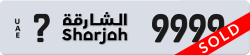 Plate number Sharjah 9999 code ? For sale